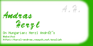 andras herzl business card